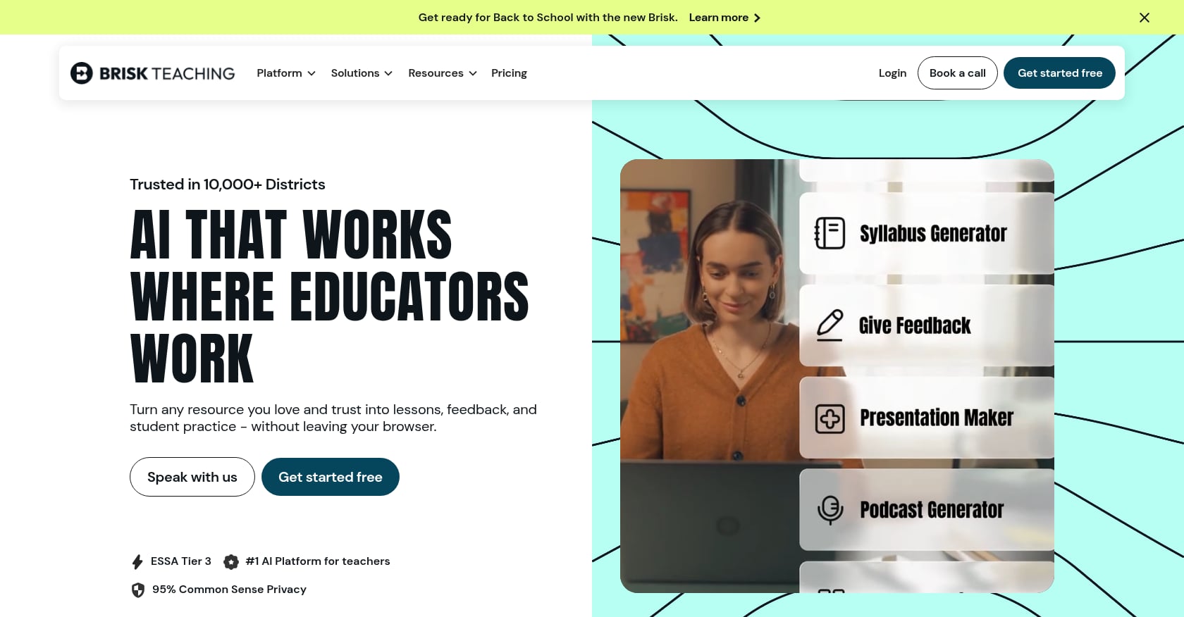 Brisk Teaching Screenshot