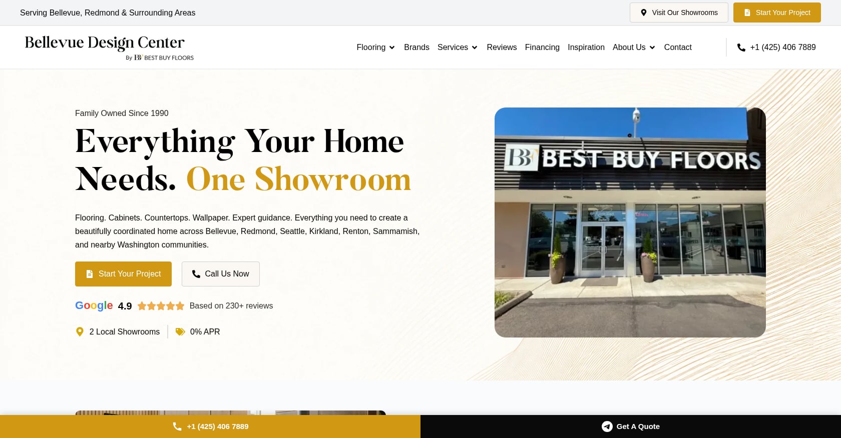 Best Buy Floors / Bellevue Design Center Screenshot