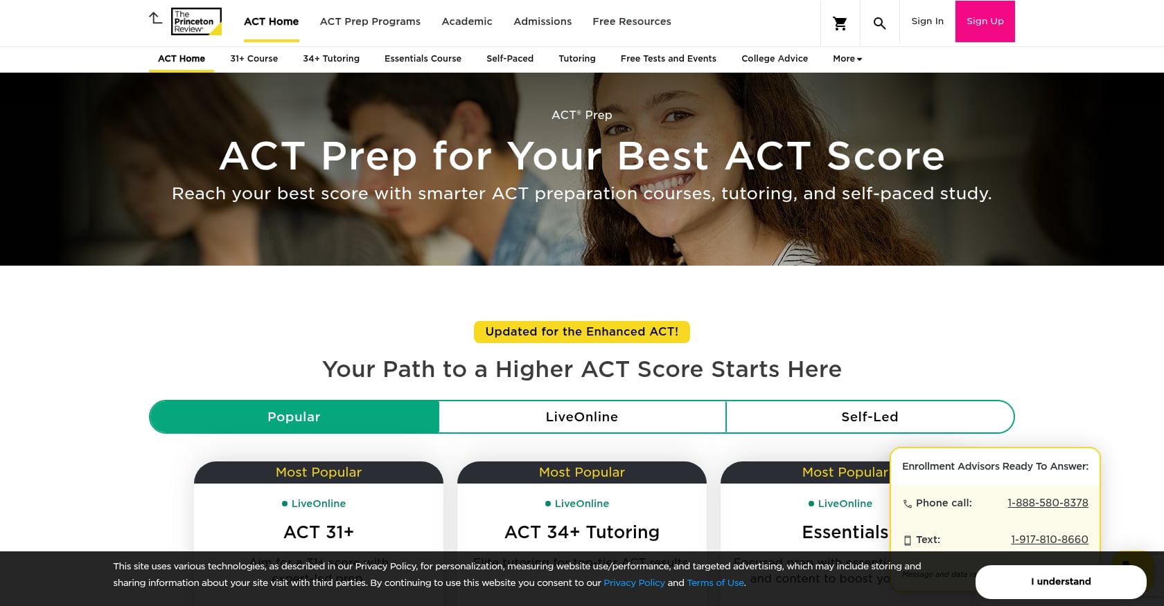 Princeton Review ACT Prep Screenshot