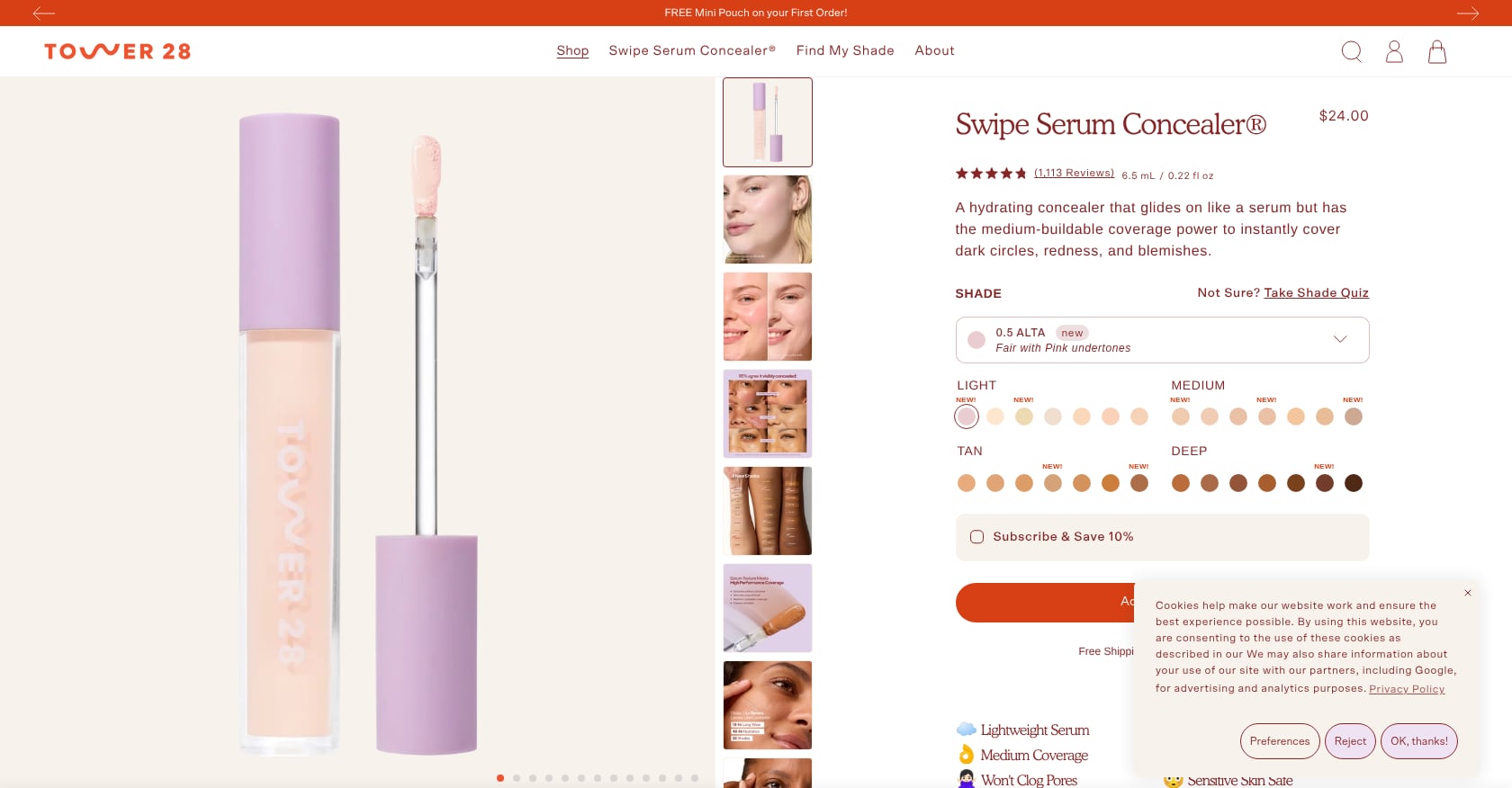 Tower 28 Swipe Serum Concealer Screenshot