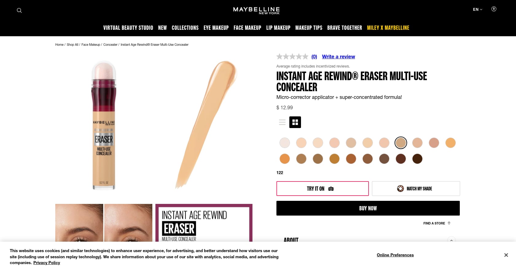 Maybelline Instant Age Rewind Eraser Screenshot