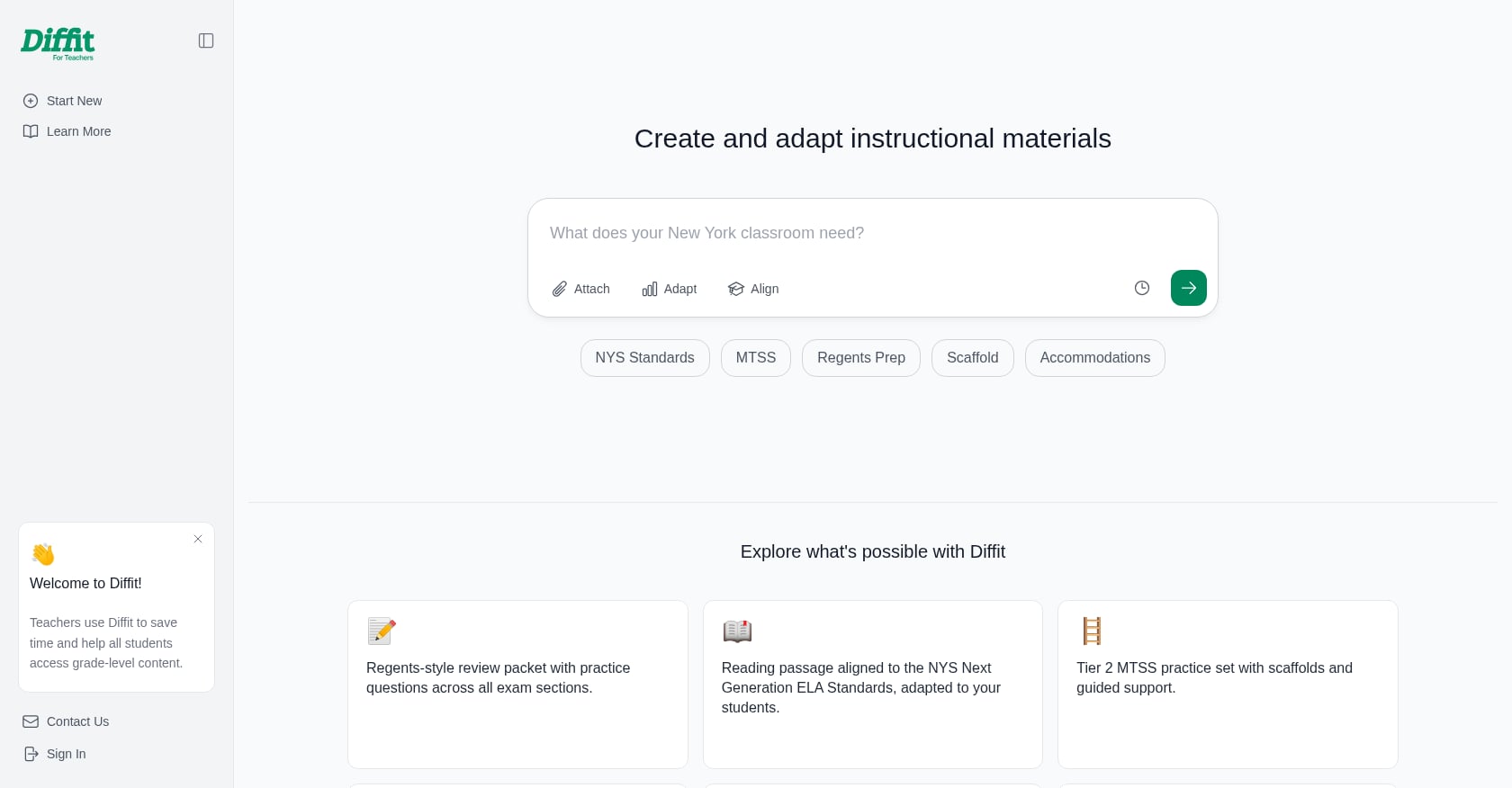 AI Differentiation Tools Screenshot