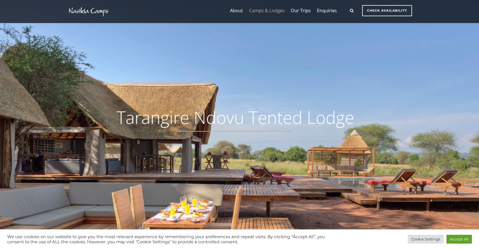 Tarangire Ndovu Tented Lodge Screenshot